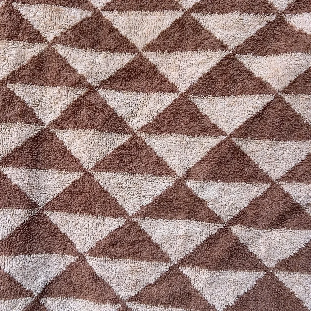VTG 70s Yves Saint Laurent YSL Luxury Bath Towel Logo Brown/Beige Geometric Mod